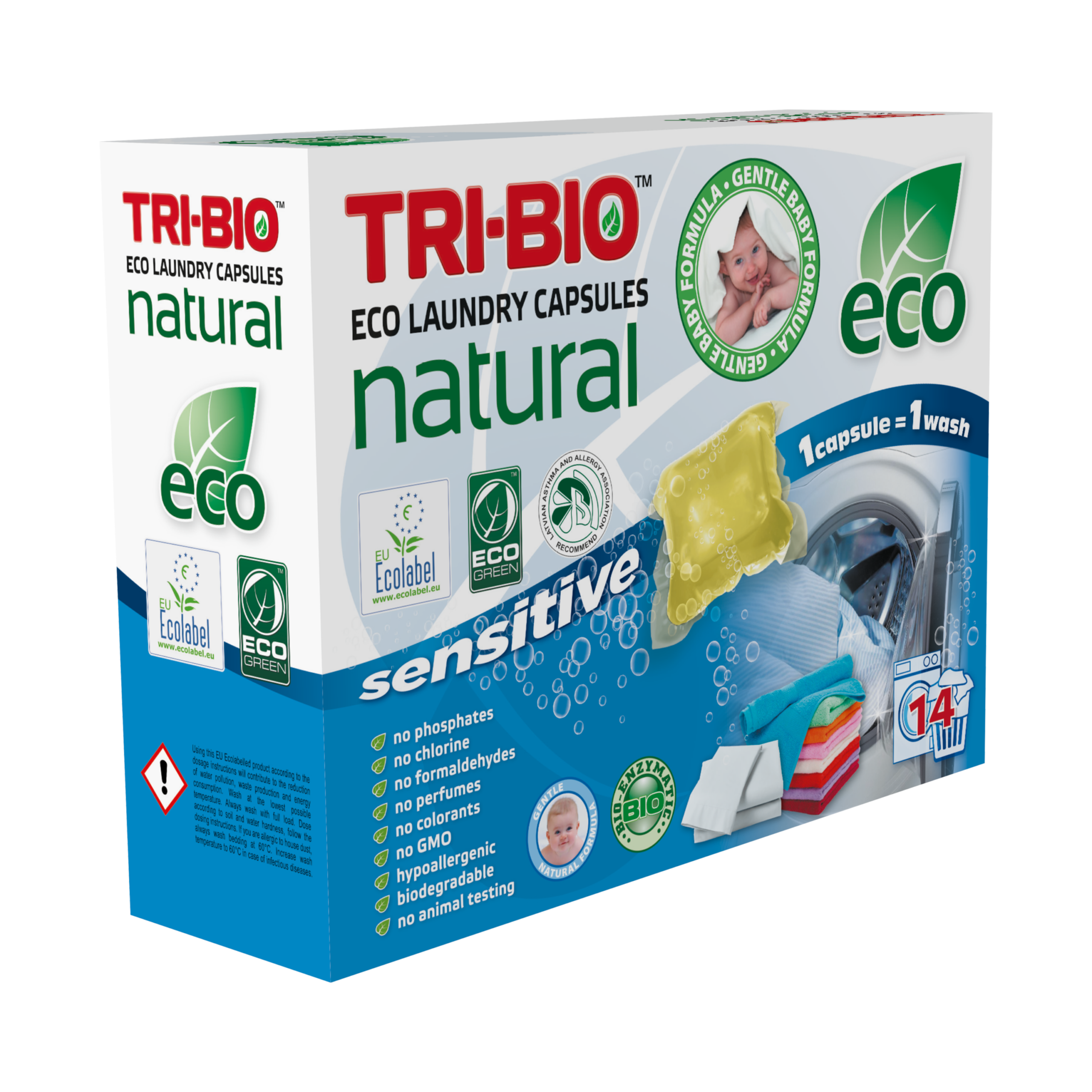 TRI-BIO Kapsułki do prania SENSITIVE 14 kaps.